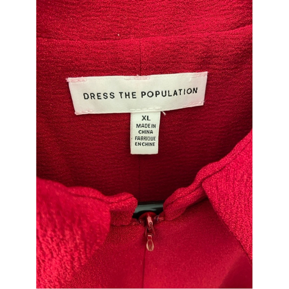 Dress The Population Ruth Red Dress Extra Large - Picture 3 of 7